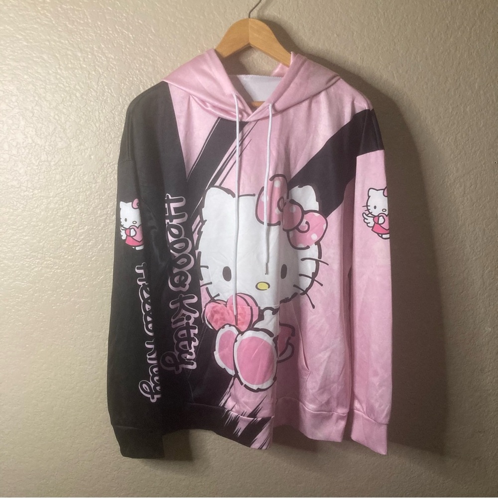 Hello Kitty Pink and Black Hoodie